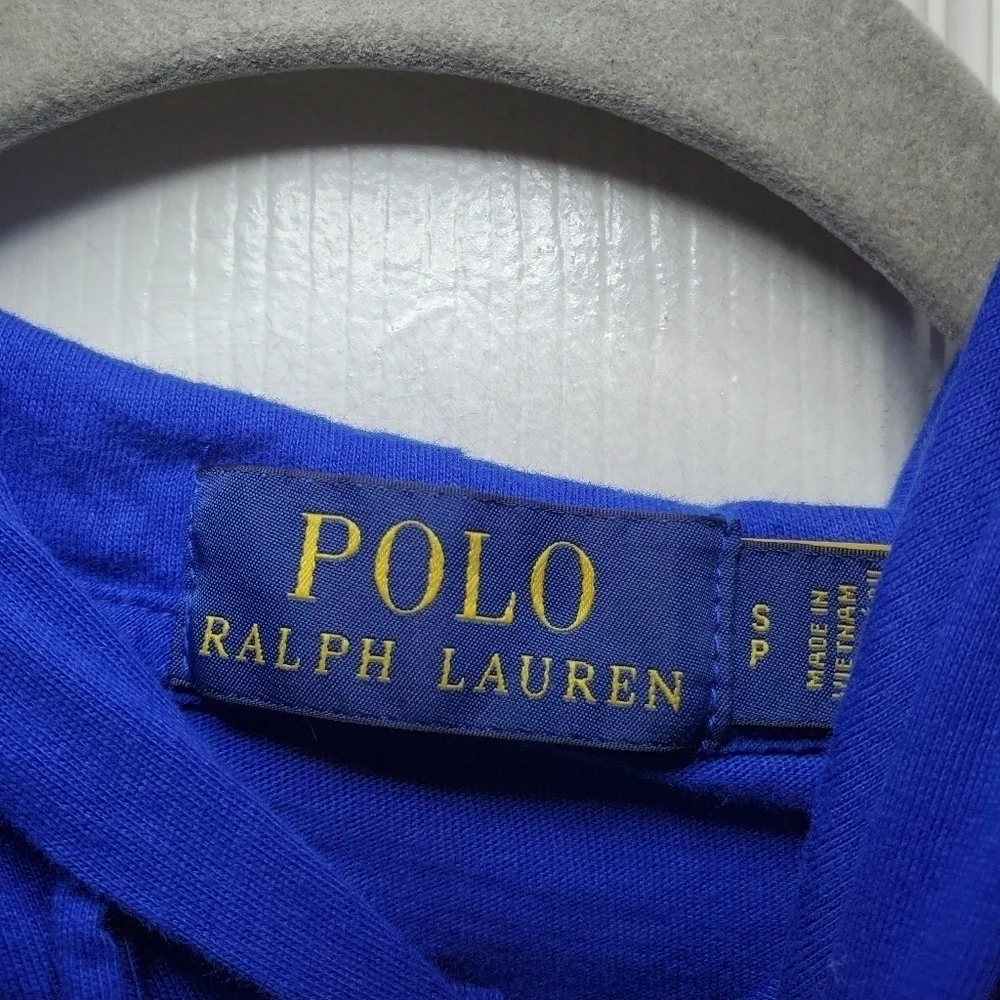 Polo Ralph Lauren Blue Logo Hooded Jersey T-shirt Sz S